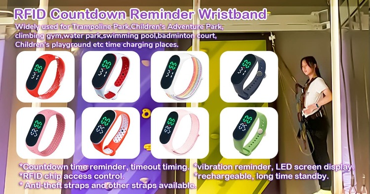 RFID Countdown Time Vibration Reminder Wristbands